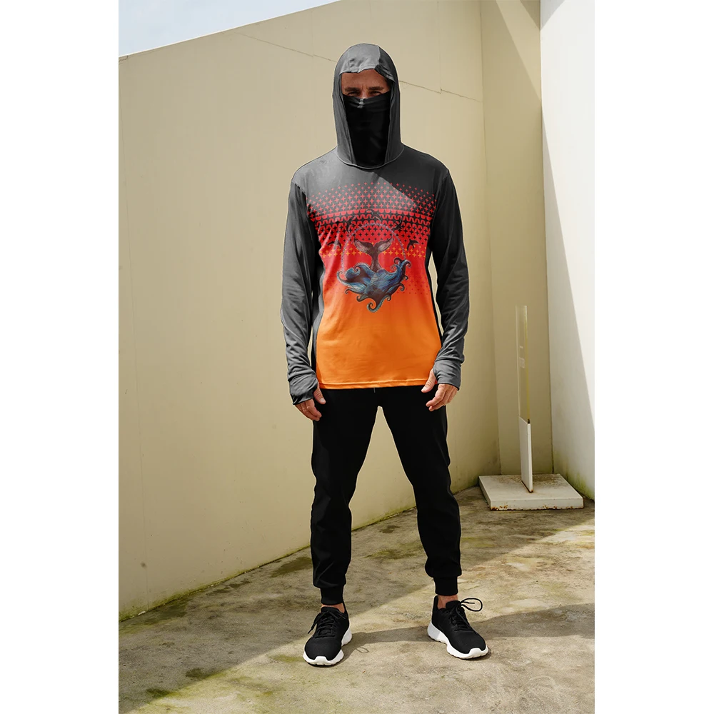 Men'S Fashion T Shirts - 남성용 낚시 셔츠 자외선 차단 후드