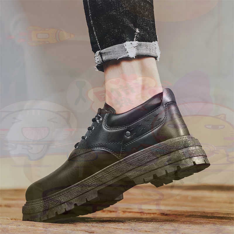 Men'S Fashion For Big Guys - 어두운 천연 가죽 패션 트레이너 테니스