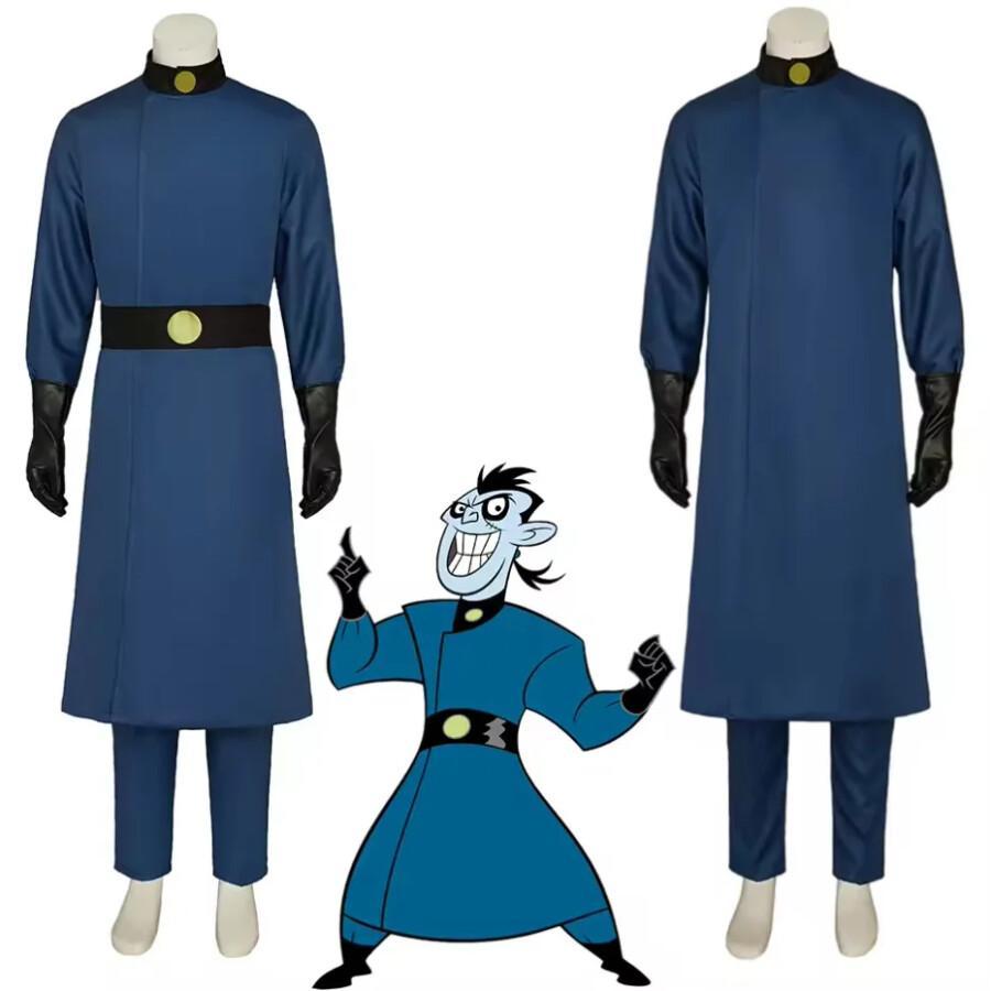 Trench Coat Men - Dr.Drakken 코스프레 의상 성인 남성 블루