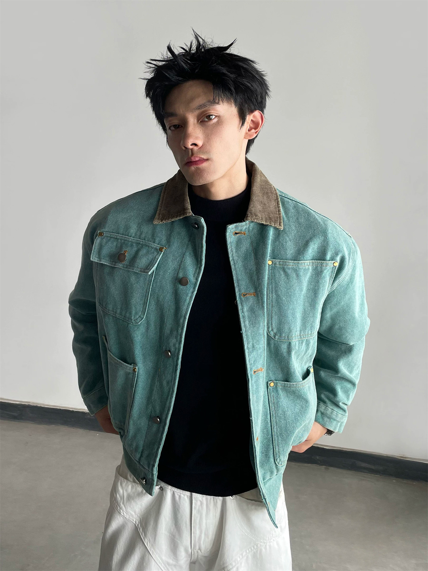 Mens Fashion Denim Jacket - 2026년 가을 신상 남성용 빈티지 데님