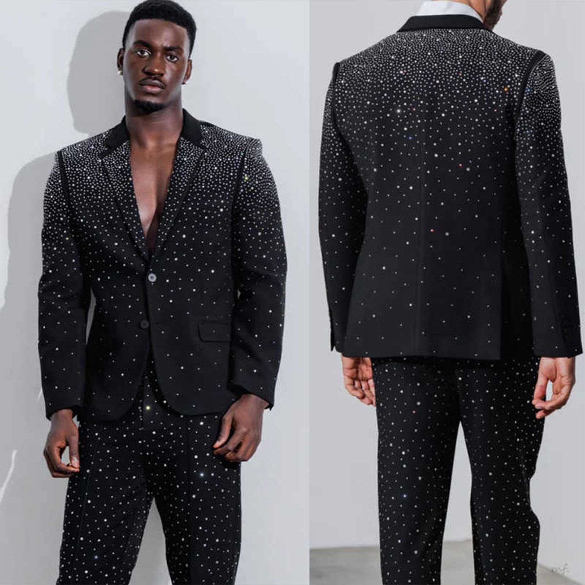 Mens Fashion Blazer - 럭셔리 다이아몬드 남성 정장 신랑 웨딩