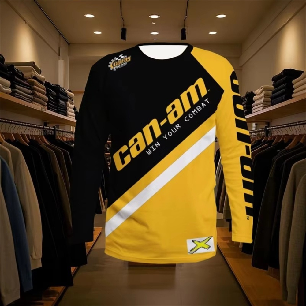 Men'S Fashion T Shirts - 오토바이 레이싱 남녀공용 긴소매 라운드넥 티셔츠