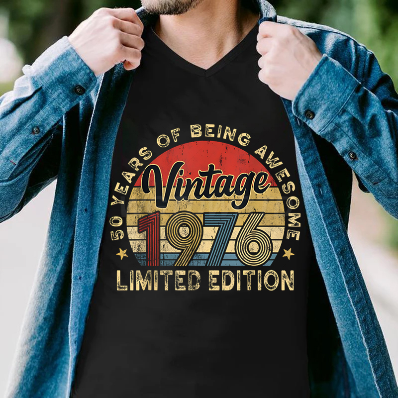 Men'S Fashion Over 50 - 50년의 멋진 역사 빈티지 1976 프린트