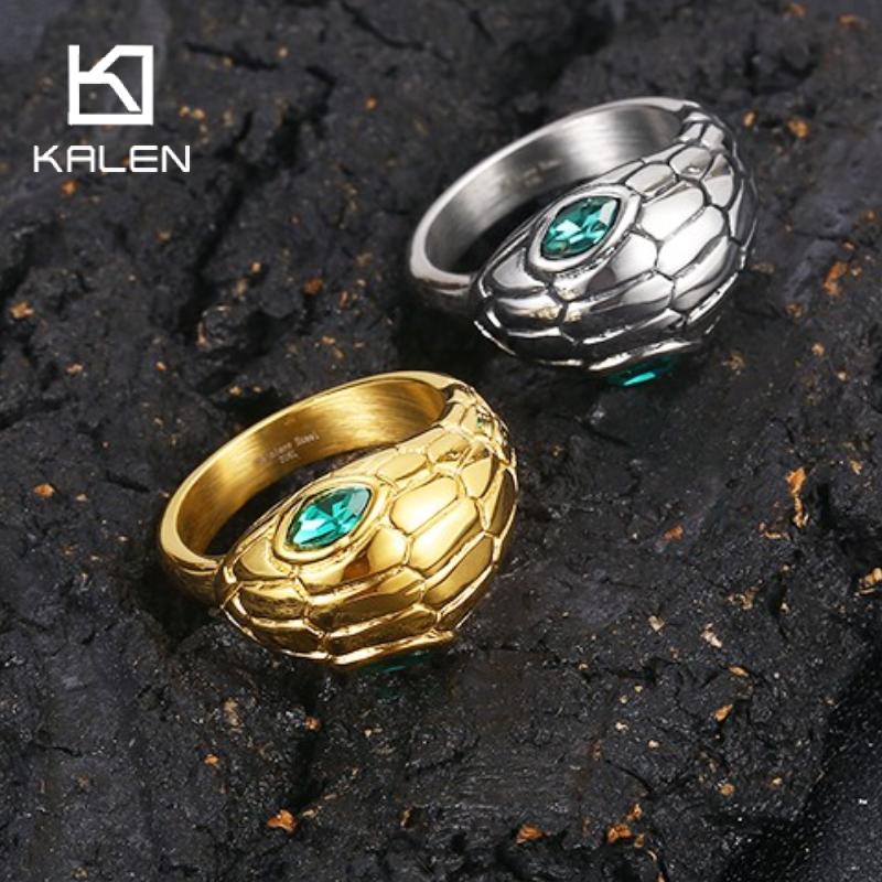 Men'S Fashion Lk - KALEN 스테인레스 스틸 에메랄드 눈 남성용