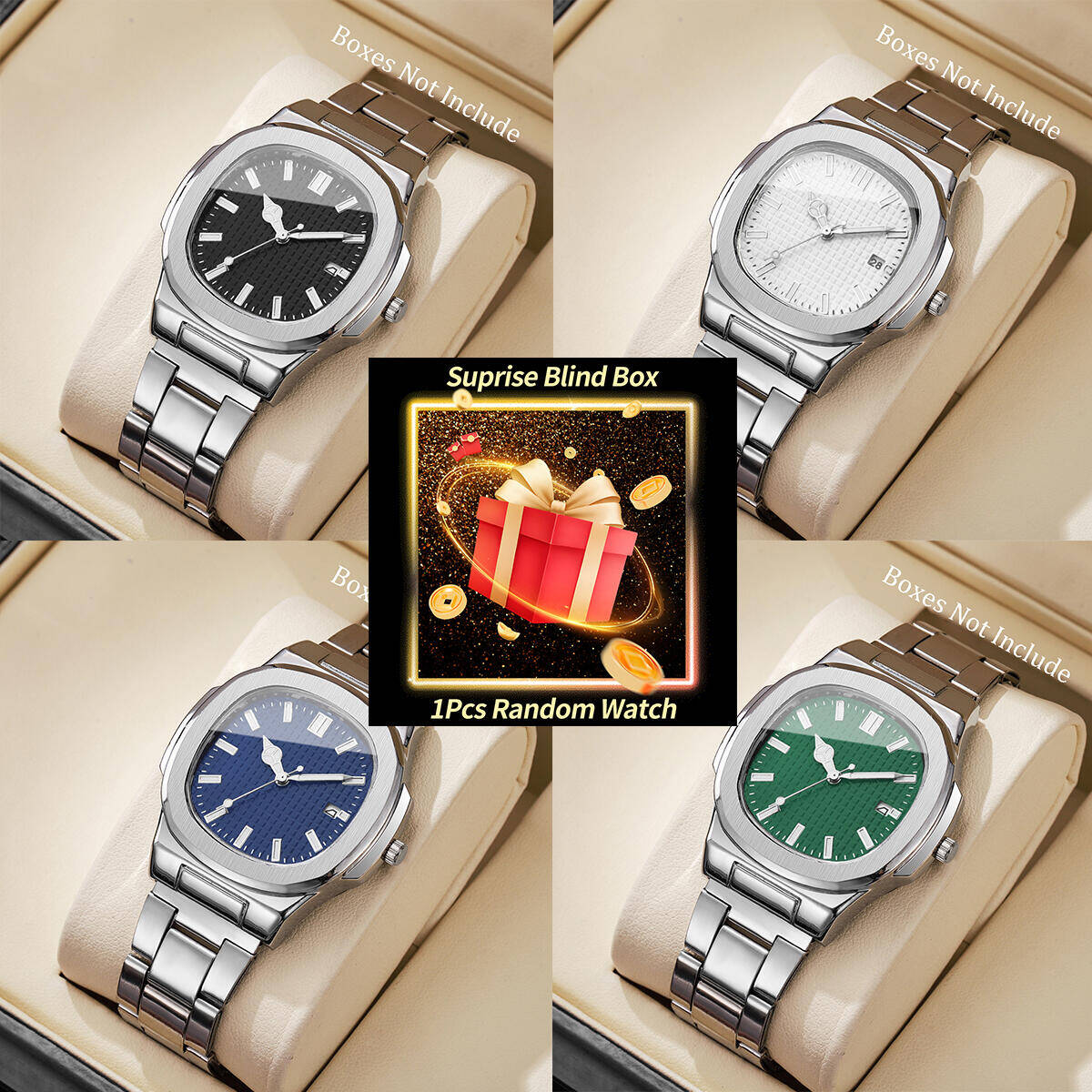 Mens Fashion Watch - 1PC 서프라이즈 미스터리 시계 블라인드 박스-패션