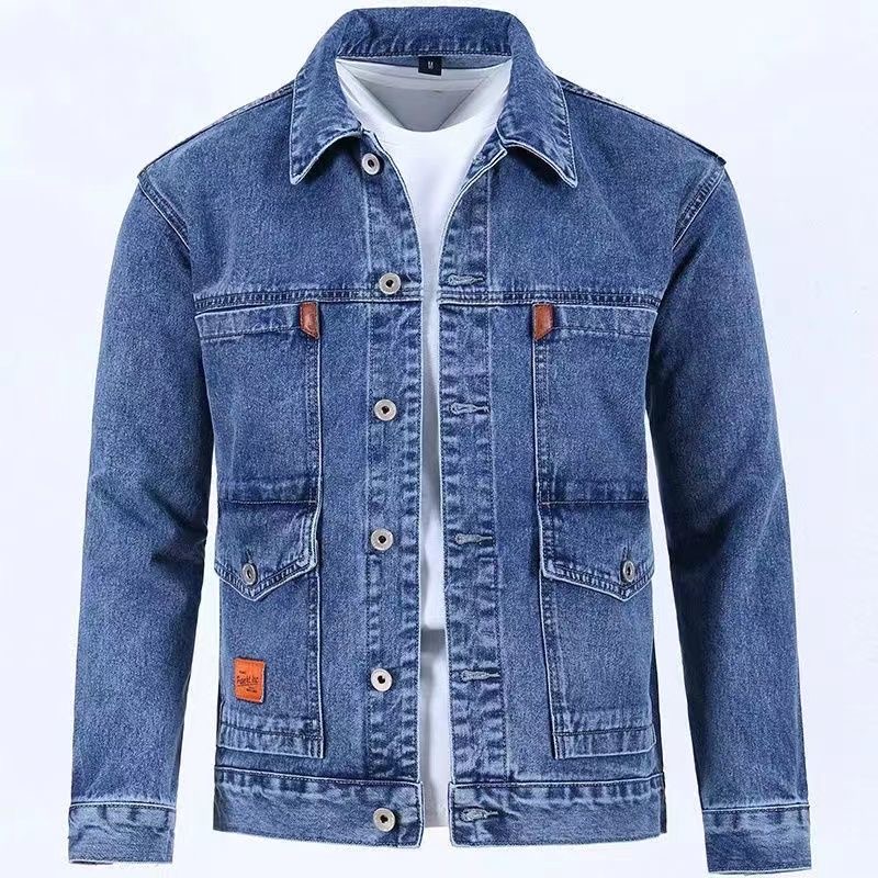 2023 봄과 가을 새로운 패션 트렌드 솔리드 컬러 데 - Mens Fashion Denim Jacket 리뷰 및 가격