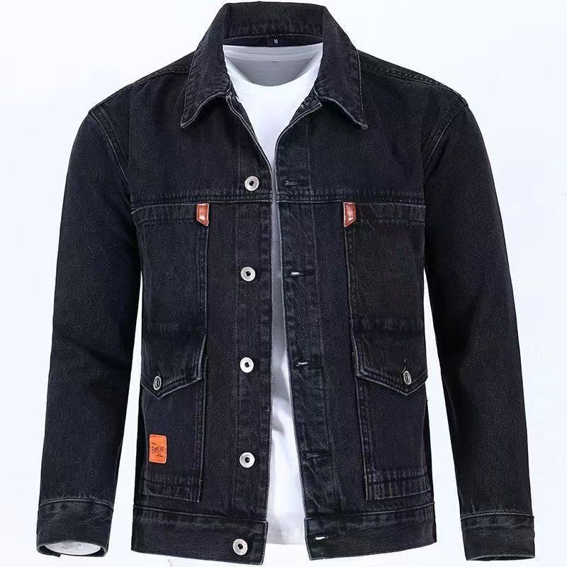 2023 봄과 가을 새로운 패션 트렌드 솔리드 컬러 데 - Mens Fashion Denim Jacket 리뷰 및 가격