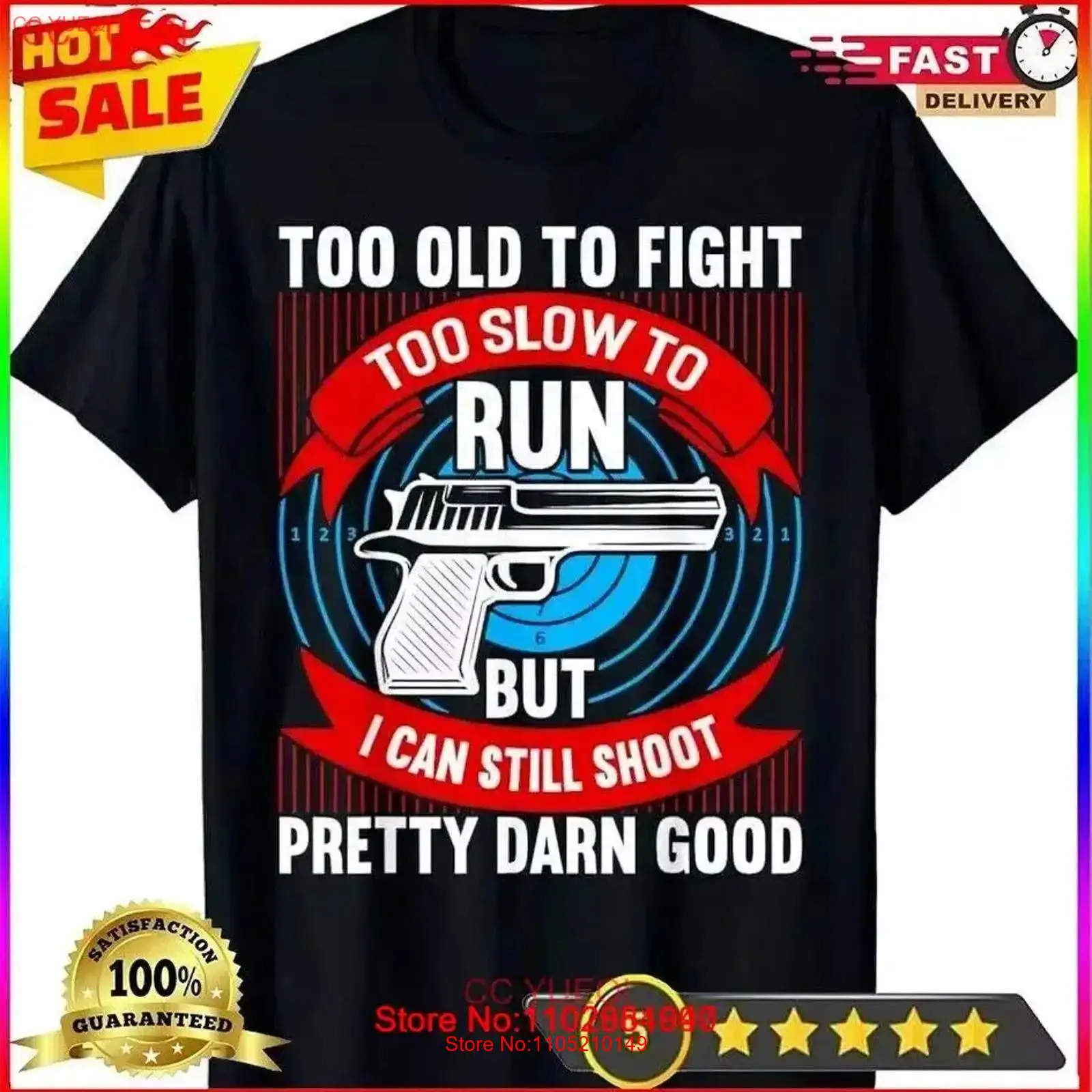 Funny Gun Too Old To Fight Slo - Men'S Fashion Everyday 리뷰 및 가격