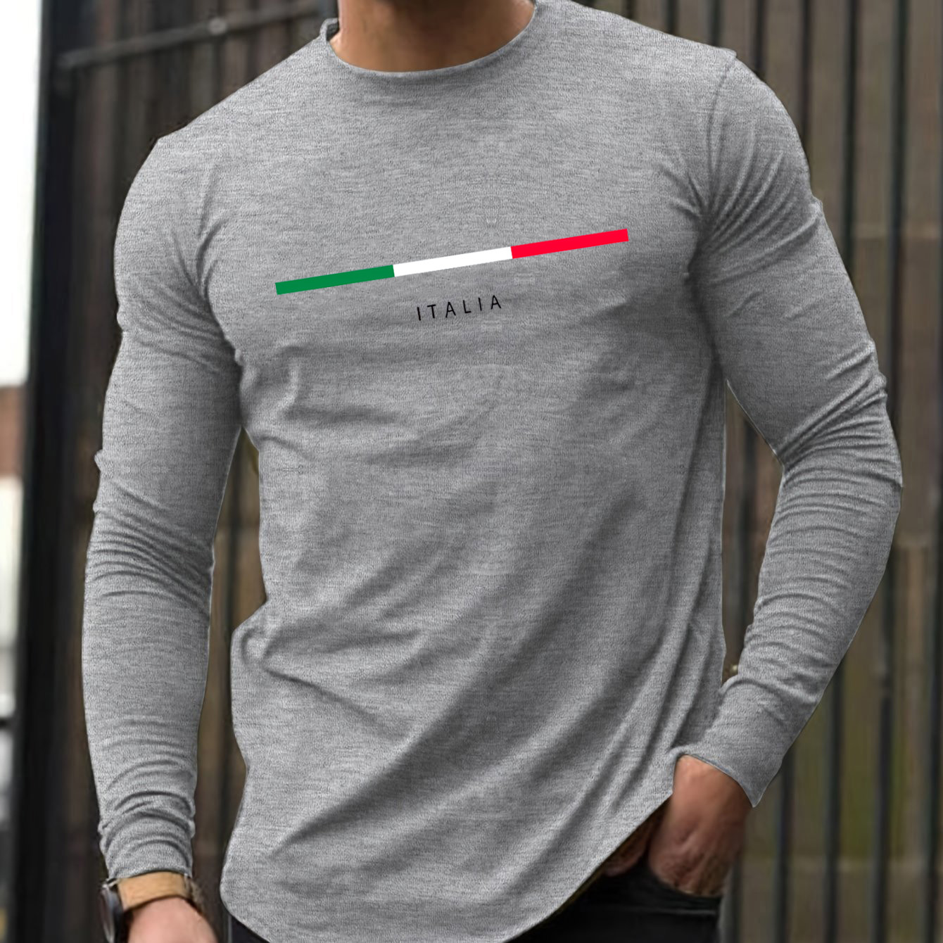 100% 순면 남성용 긴팔 라운드넥 루즈핏 이탈리아 패 - Men'S Fashion T Shirts 리뷰 및 가격
