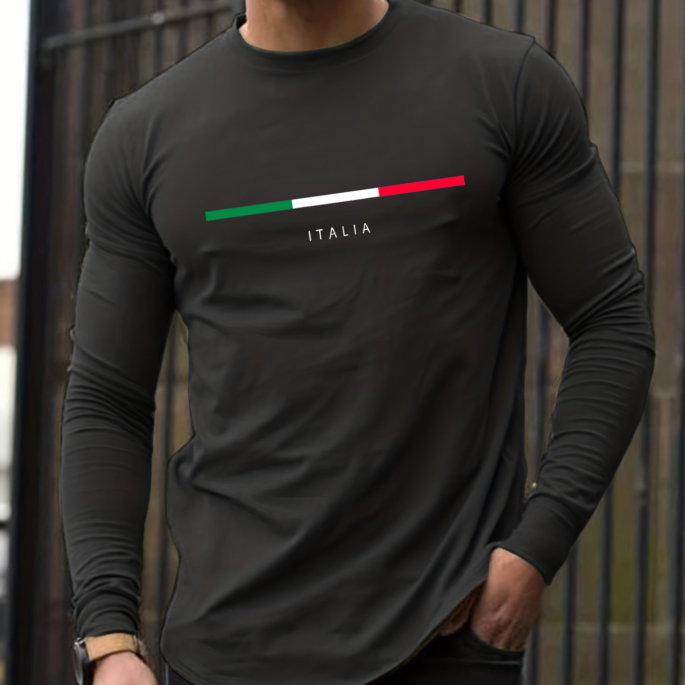 100% 순면 남성용 긴팔 라운드넥 루즈핏 이탈리아 패 - Men'S Fashion T Shirts 리뷰 및 가격