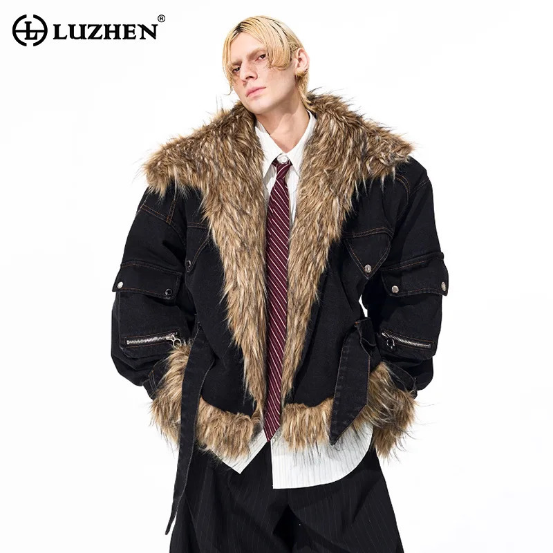 루젠 패션 개성있는 인조 모피 스플라이싱 디자인 두꺼운 - Fashion Harness Men 리뷰 및 가격