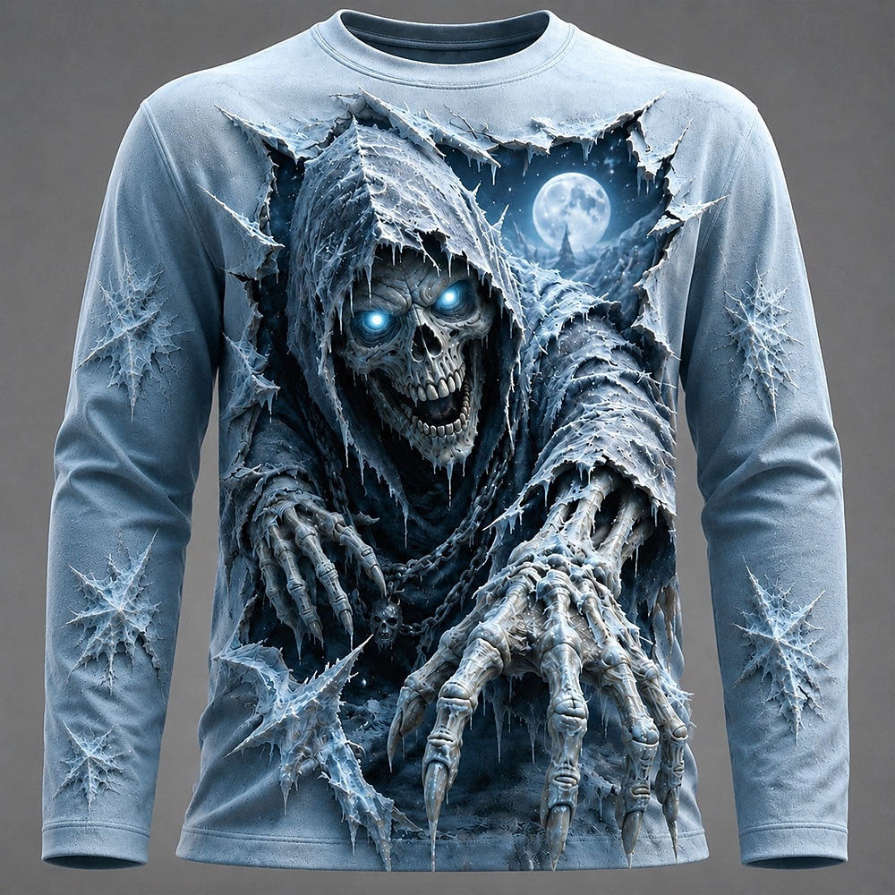 할로윈 남성용 3D 그래픽 프린트 긴팔 티셔츠 고딕 해 - Men'S Fashion T Shirts 리뷰 및 가격