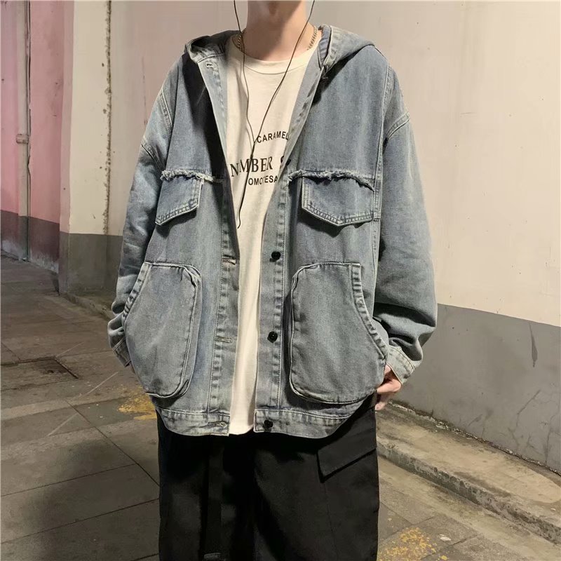 남성 솔리드 의류 봄 가을 새로운 한국 패션 다목적 대 - Mens Fashion Denim Jacket 리뷰 및 가격