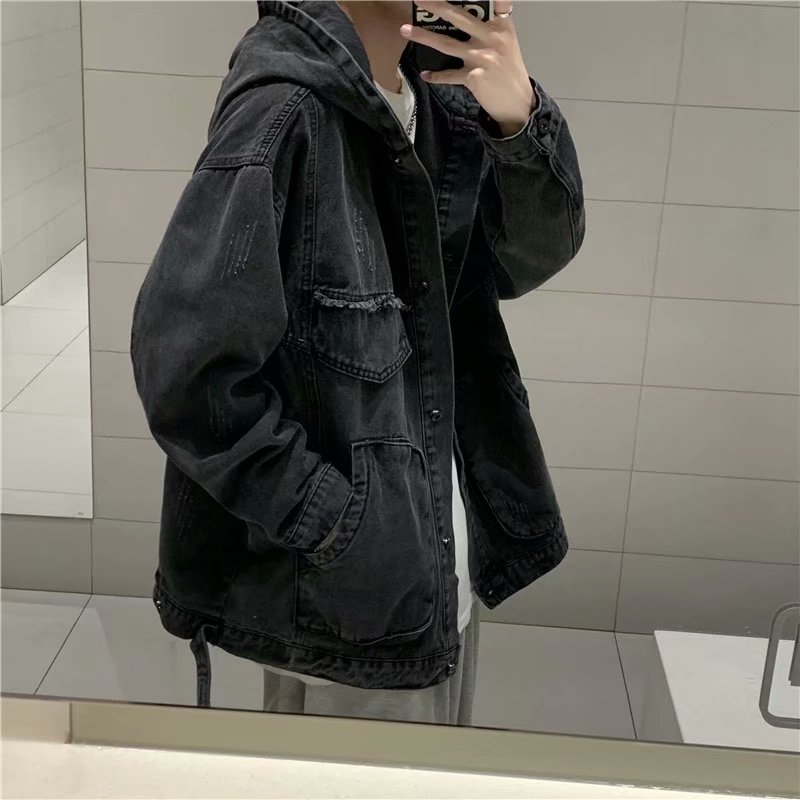 남성 솔리드 의류 봄 가을 새로운 한국 패션 다목적 대 - Mens Fashion Denim Jacket 리뷰 및 가격