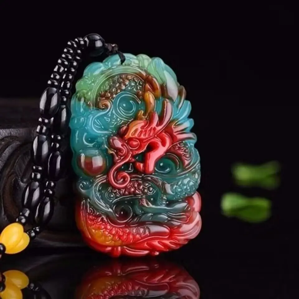 진짜 옥 드래곤 펜던트 목걸이 펜던트 보석 매력 선물  - Men'S Fashion Jewelry 리뷰 및 가격