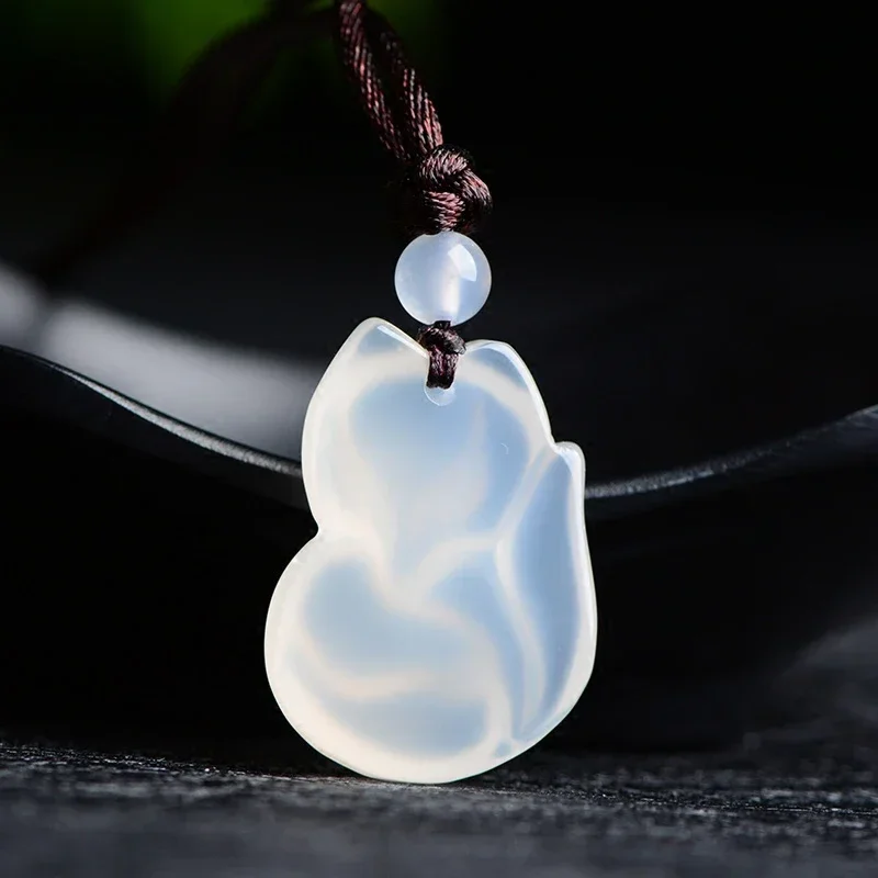제이드 여우 목걸이 펜던트, 천연 녹색 흰색 옥세도니, - Men'S Fashion Jewelry 리뷰 및 가격
