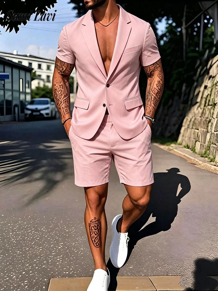 캐주얼 남성 솔리드 컬러 슬림 블레이저 투피스 수트,  - Mens Fashion Blazer 리뷰 및 가격