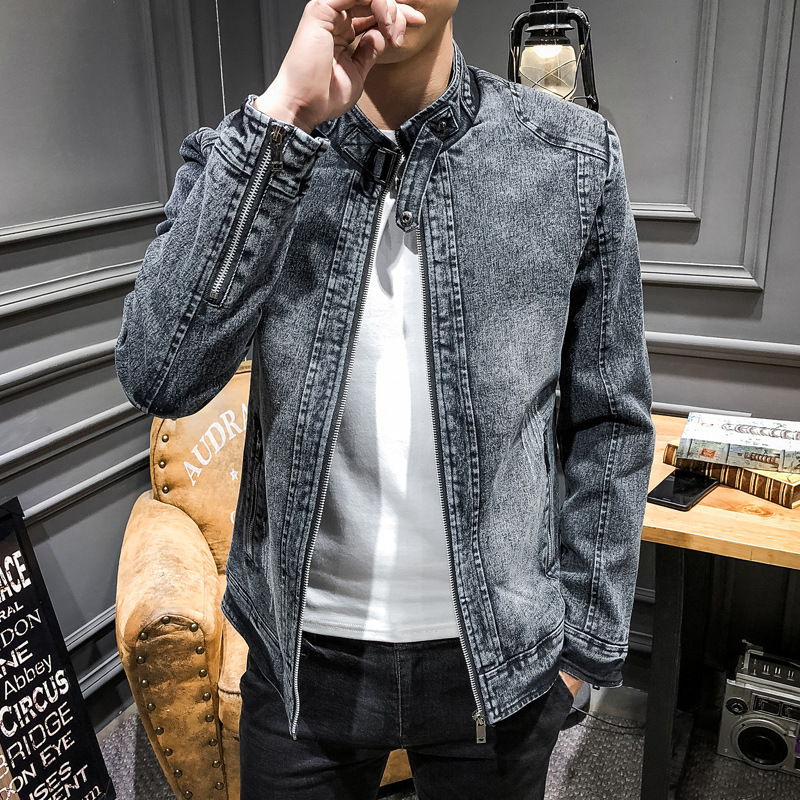 2026 유럽 및 미국 패션 남성 스탠드 칼라 긴팔 지 - Mens Fashion Denim Jacket 리뷰 및 가격