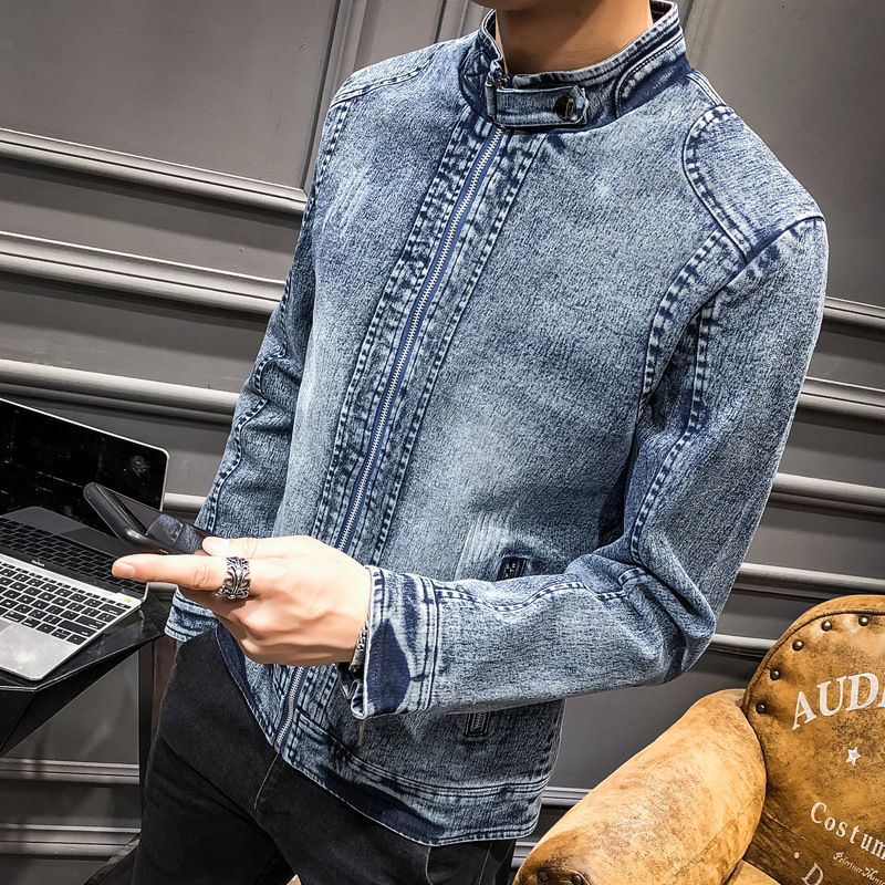 2026 유럽 및 미국 패션 남성 스탠드 칼라 긴팔 지 - Mens Fashion Denim Jacket 리뷰 및 가격