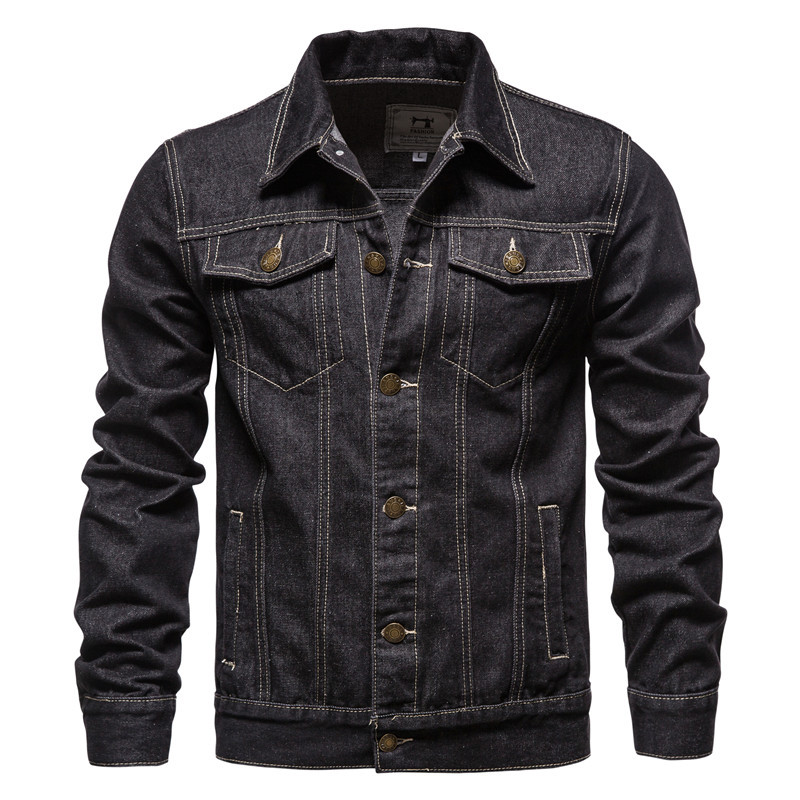 남성용 면 데님 재킷 가을 겨울 패션 캐주얼 슬림핏 아 - Mens Fashion Denim Jacket 리뷰 및 가격