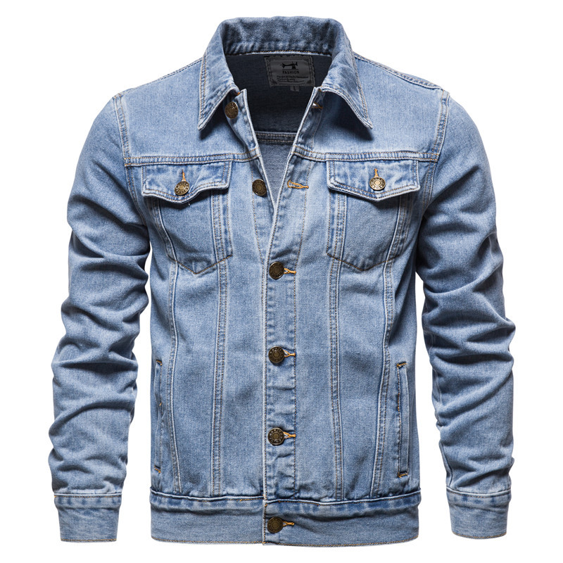 남성용 면 데님 재킷 가을 겨울 패션 캐주얼 슬림핏 아 - Mens Fashion Denim Jacket 리뷰 및 가격