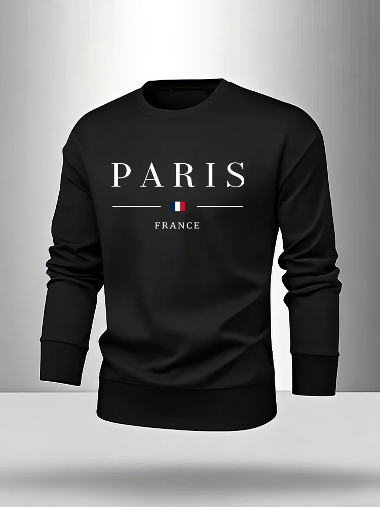 파리 프린트 남성 세트 풀오버 & 스웨트팬츠 가을 캐주 - Paris Fashion Men 리뷰 및 가격