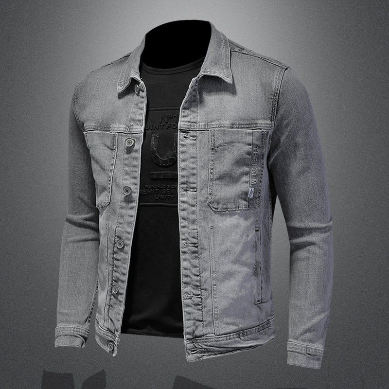 남성용 코튼 턴다운 칼라 데님 재킷, 캐주얼 데님 코트 - Mens Fashion Denim Jacket 리뷰 및 가격