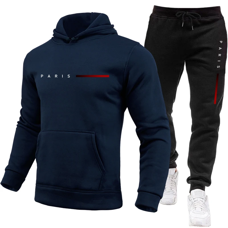 후드 스웨트셔츠와 스웨트팬츠 야외 스포츠 조깅복 남성  - Paris Fashion Men 리뷰 및 가격
