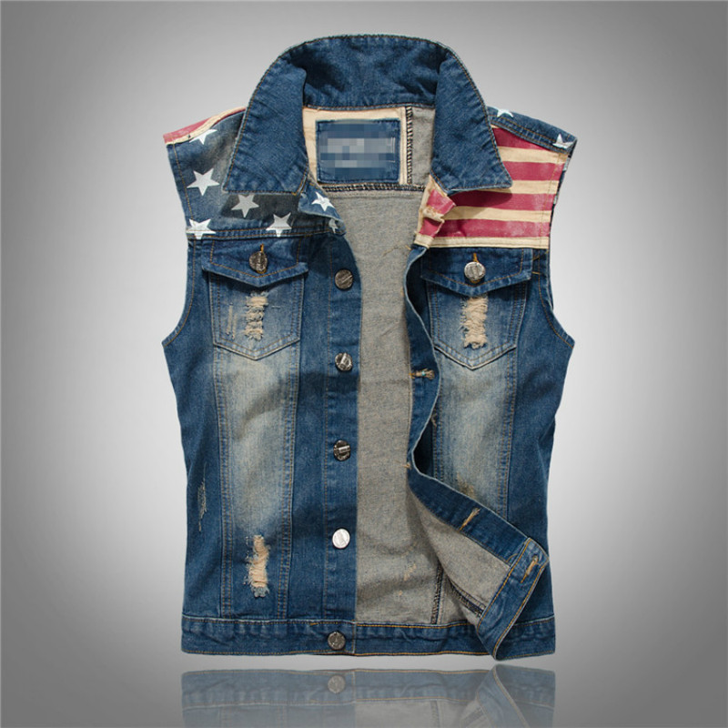 스트리트웨어 패션 스타즈 앤 스트라이프 프린트 패치 디 - Mens Fashion Denim Jacket 리뷰 및 가격
