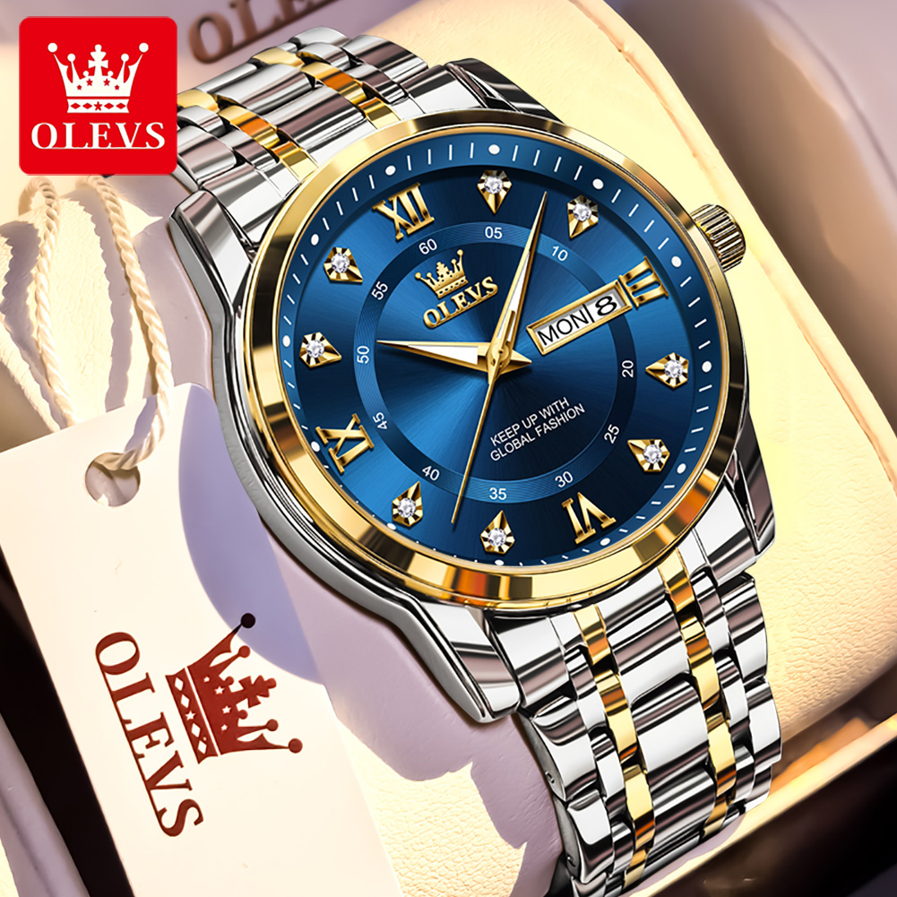 OLEVS 브랜드 패션 남성용 시계 스테인레스 스틸 방 - Mens Fashion Watch 리뷰 및 가격