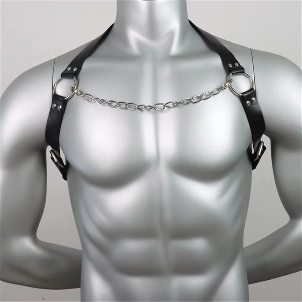 남성 페티쉬 가죽 가슴 하네스 체인 벨트 성적 남성 B - Fashion Harness Men 리뷰 및 가격