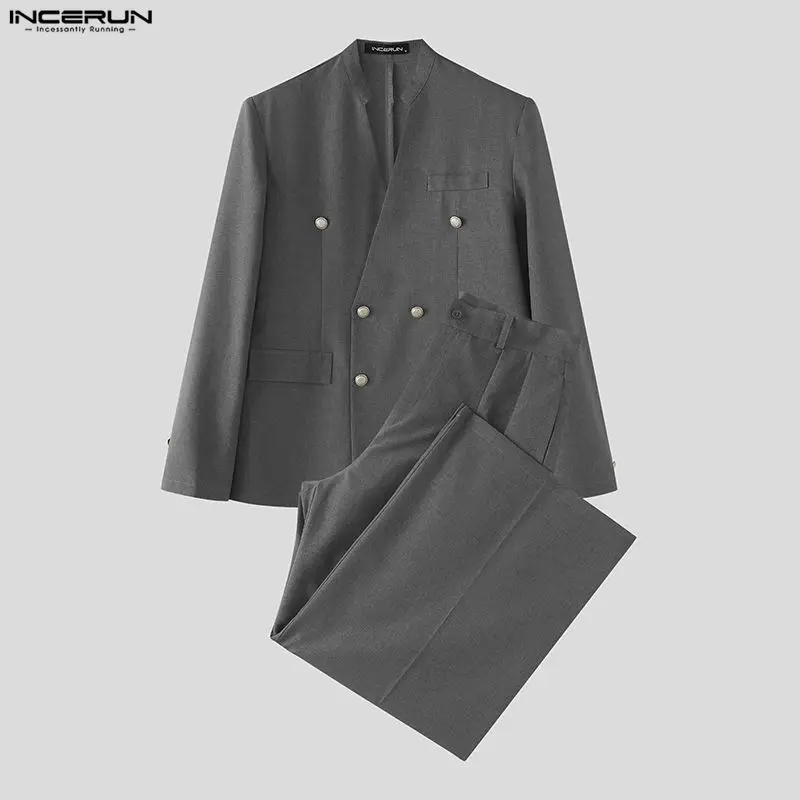 INCERUN 남성 세트 솔리드 컬러 V넥 긴소매 블레 - Mens Fashion Blazer 리뷰 및 가격