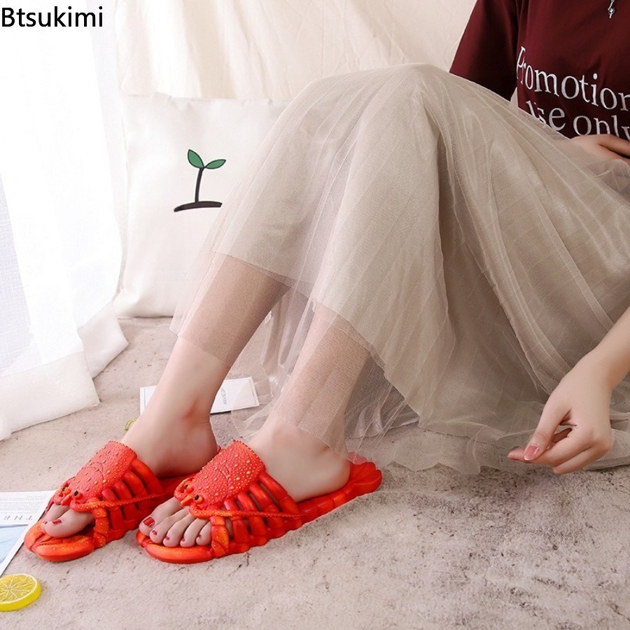 새로운 2026 여름 재미있는 만화 랍스터 슬리퍼 PV - Men'S Fashion Shoes 리뷰 및 가격