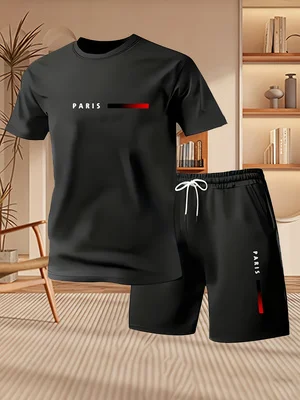 2026 신상 트렌디 심플 파리 레터 프린트 남성 반팔 - Paris Fashion Men 리뷰 및 가격