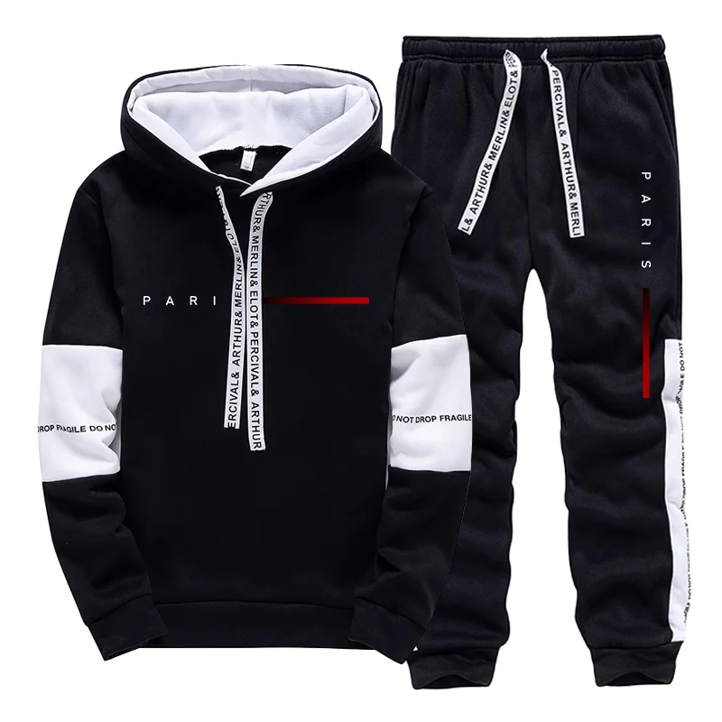 남성용 세트 파리 패션 후드티와 스웨트팬츠 스트리트웨어 - Paris Fashion Men 리뷰 및 가격