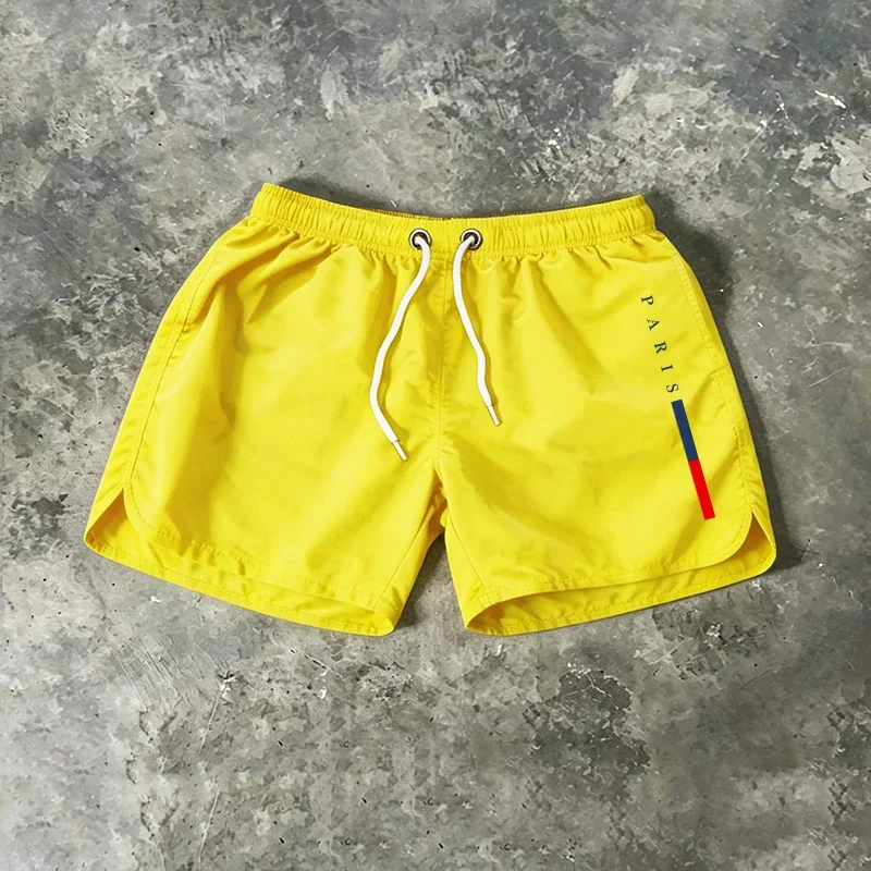 새로운 도착 남성 보드 반바지 파리 프린트 여름 해변  - Paris Fashion Men 리뷰 및 가격