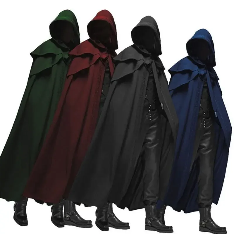 남성 수도사 코스프레 의상 중세 빈티지 고딕 후드 루즈 - Trench Coat Men 리뷰 및 가격