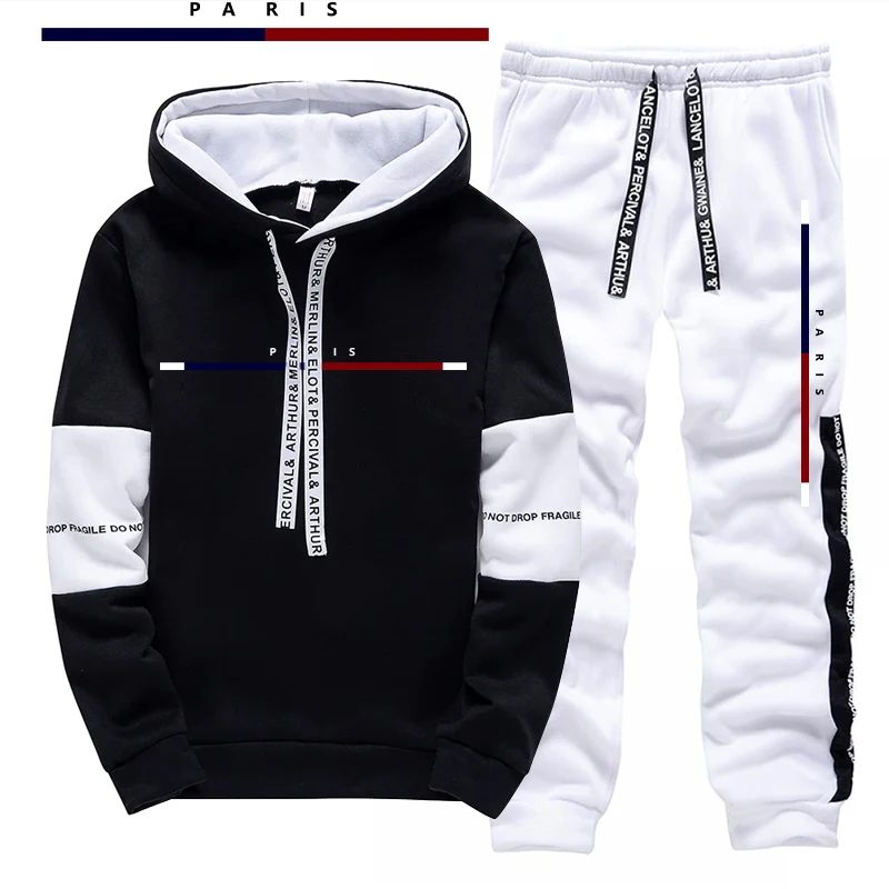 파리 패션 프린트 남성 세트/후드티/바지 가을 데일리  - Paris Fashion Men 리뷰 및 가격