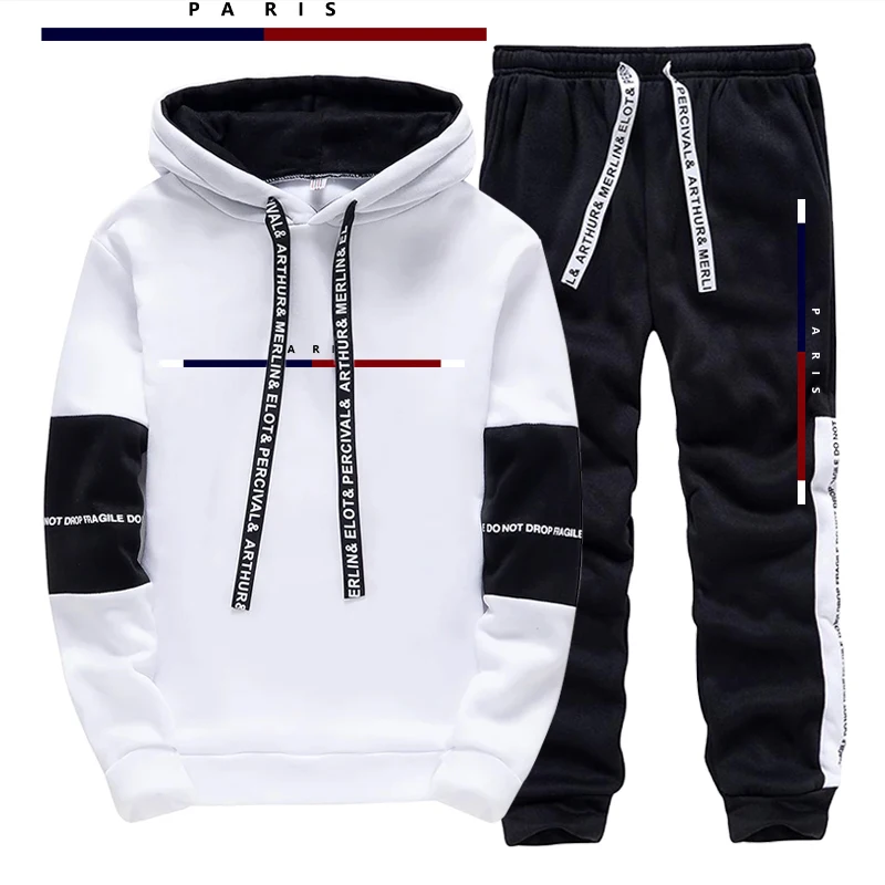 파리 패션 프린트 남성 세트/후드티/바지 가을 데일리  - Paris Fashion Men 리뷰 및 가격